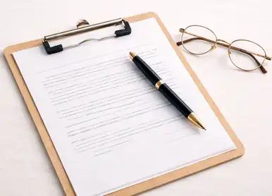 A woman speaks to a man and another woman during a meeting